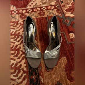 Silver/metal heels